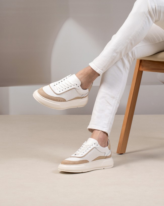 Ravello Blanc Beige Cuir