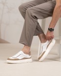 Ravello Blanc Chatain Cuir