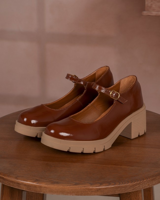 Alba Camel Vernis Cuir
