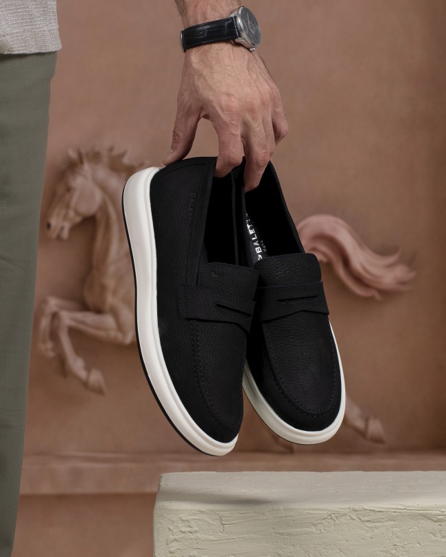 Quarter Noir Stampato Nubuck