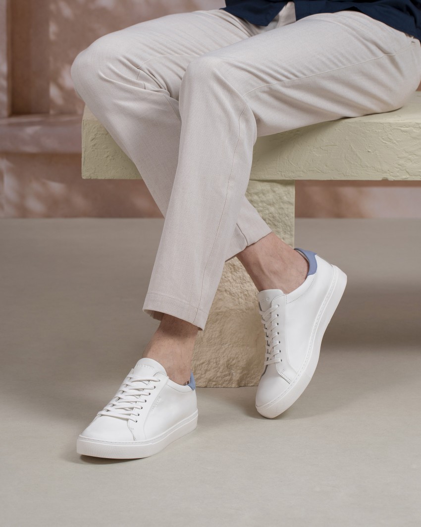Rovigo Blanc Bleu Cuir