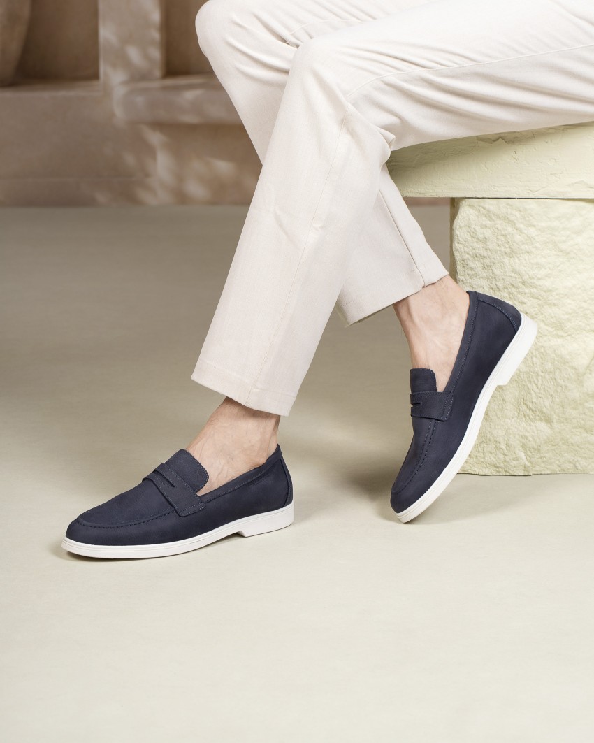 Fiero Bleu Stampato Nubuck
