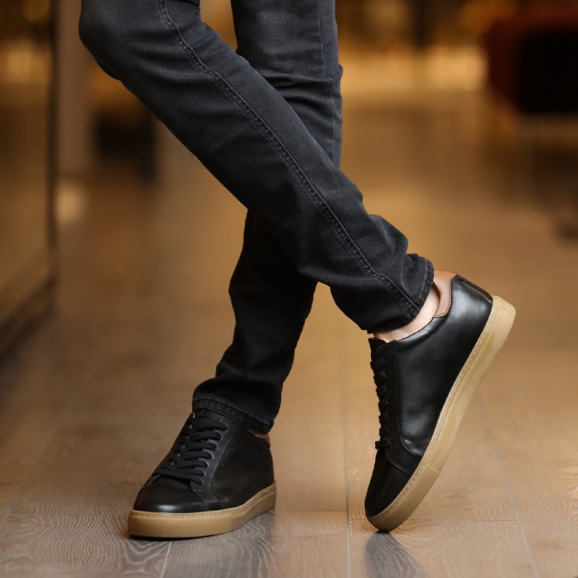 Rovigo Noir Camel Cuir