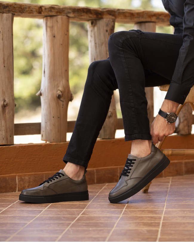 Prato Gris Plomb Cuir