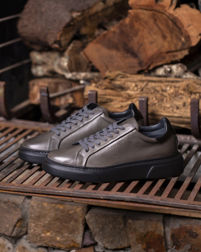 Massimo Gris Plomb Cuir