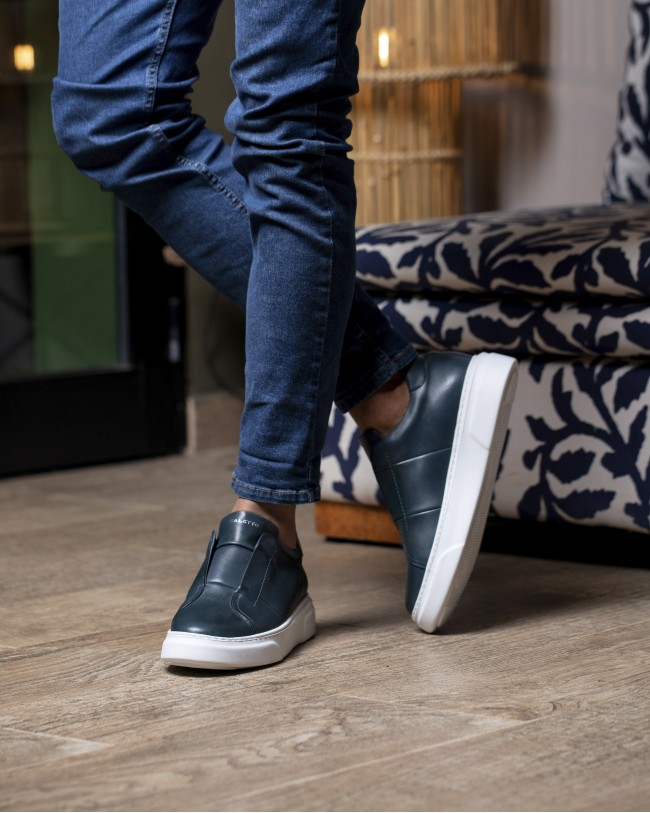 Murano Bleu Denim Cuir